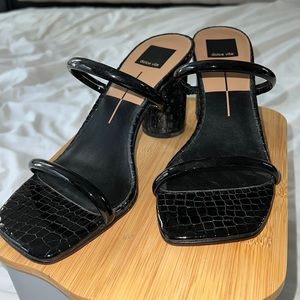 Size 10. Dolce vita Croc Heel in Black.